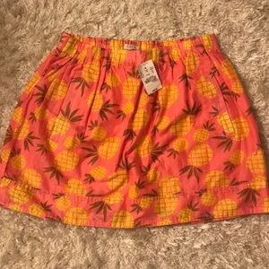 J. Crew Pink Pineapple Skirt NWT